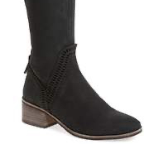 Vince Camuto Karinda Over The Knee Suede Boots Women’s Size 6 Black - Picture 1 of 15